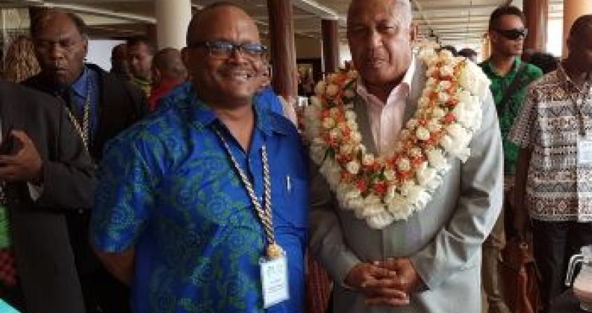 (L to R) Gov. Weeks and the Prime Minister of Fiji, Josala V. Bainimarama (L to R) Gov. Weeks and the Prime Minister of Fiji, Josala V. Bainimarama