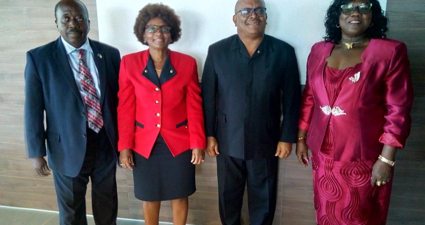 Governors of the CBL, Mrs. D. Sheba Brown, Governor of the Board of Governors; Acting Board Governors, Mr. Richard Dolley, and Mrs. Elsie Dos